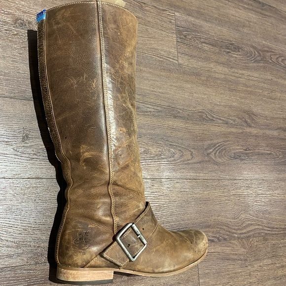 Fluevog Radio brown leather knee boots women size 9 - Picture 11 of 16